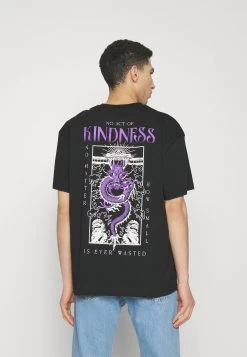 YOURTURN Dragon Graphic TeeUnisex - Print T-Shirt - Black