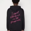 YOURTURN Embroidered Text Hoodie Unisex - Hoodie - Black 1 YOURTURN Embroidered Text Hoodie Unisex - Hoodie - Black -Yourturn Online Shop 13e00cb70a1a488990329c593381525e