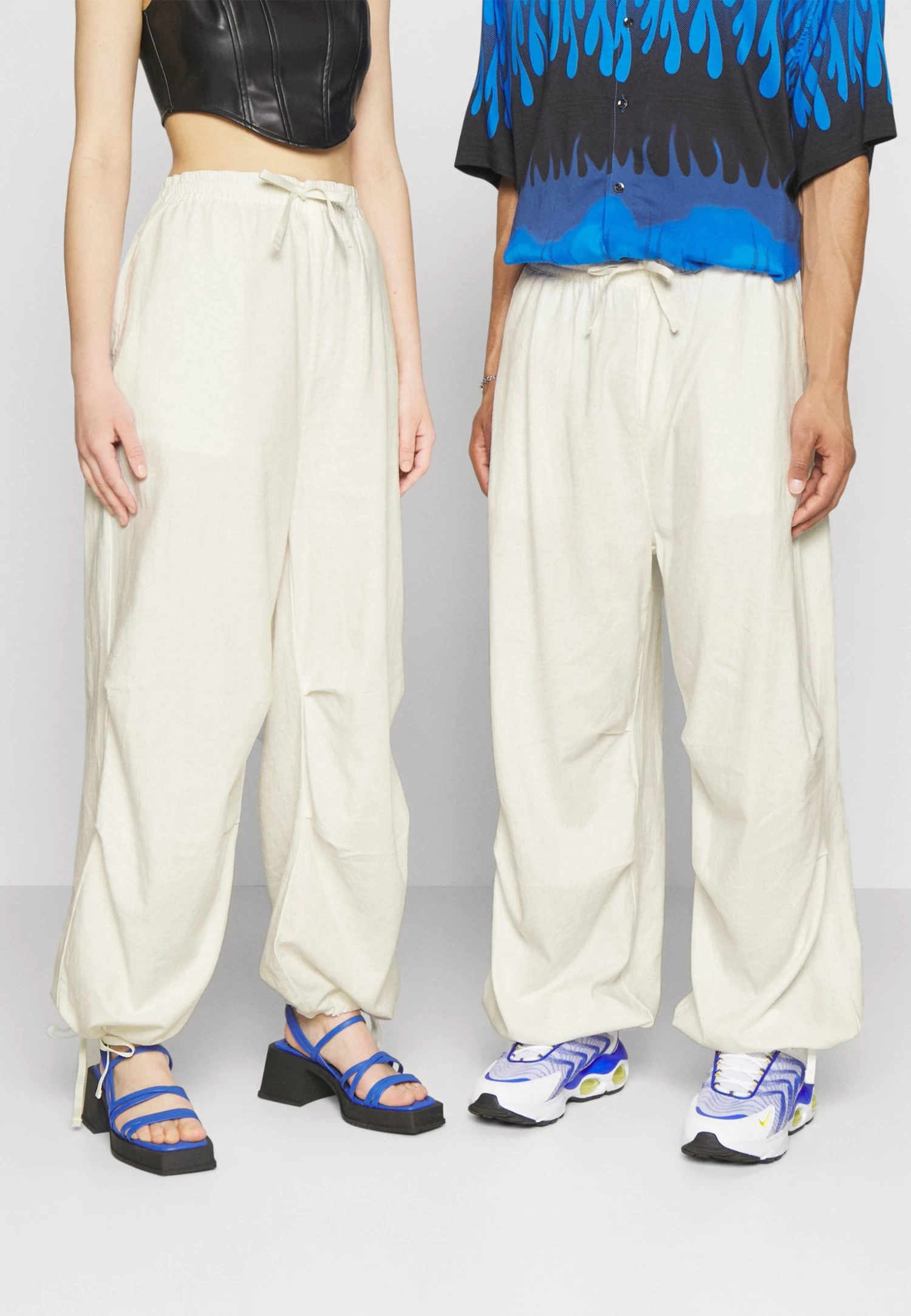 YOURTURN Genderless Parachute Unisex - Trousers - White 3 YOURTURN Genderless Parachute Unisex - Trousers - White