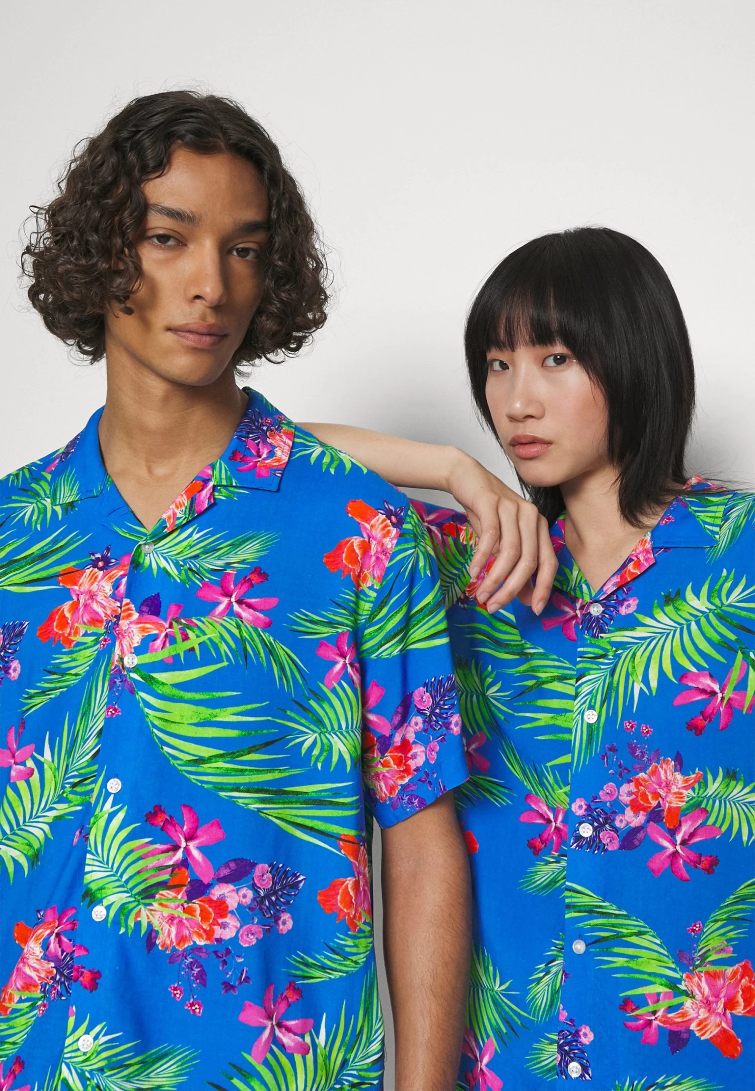 YOURTURN Unisex - Button-Down Blouse - Blue 7 YOURTURN Unisex - Button-Down Blouse - Blue - Image 5