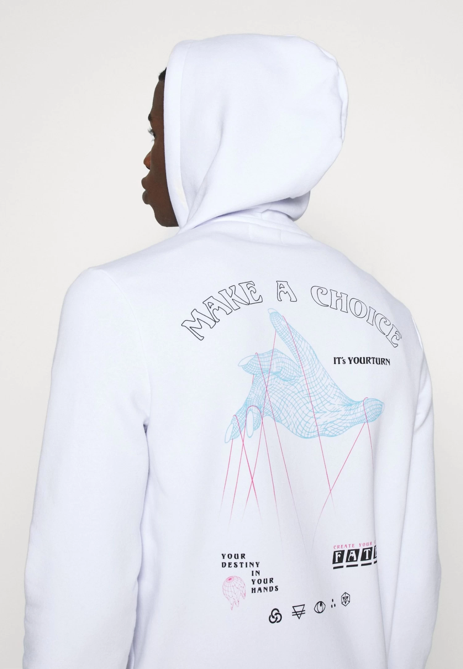 YOURTURN Unisex - Hoodie - White 9 YOURTURN Unisex - Hoodie - White - Image 7