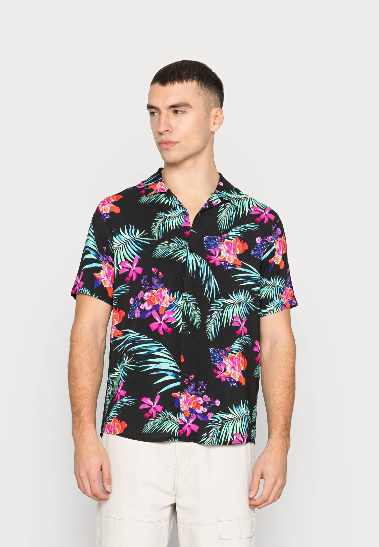 YOURTURN Unisex - Button-Down Blouse - Black 2 YOURTURN Unisex - Button-Down Blouse - Black