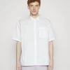 YOURTURN Plain Boxi Fit Unisex - Shirt -White