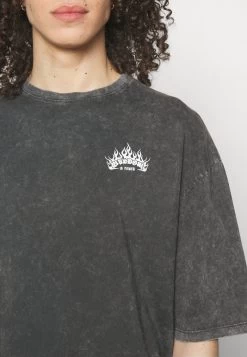 YOURTURN Skull Graphic Tee Unisex - Print T-Shirt - Mottled Black -Yourturn Online Shop 68c8779b8a18425b8935c578b5aa33b5