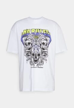 YOURTURN Rule Skull Graphic Tee Unisex - Print T-Shirt - White -Yourturn Online Shop 68ce6e2ef5464ff5af39c9b482f98a1a