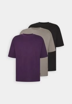YOURTURN 3Pack Unisex - Basic T-Shirt - Grey/Purple/Black -Yourturn Online Shop 6d30af072c764e1881baa9012c5deaf0