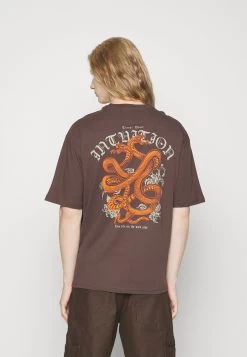 YOURTURN Unisex - Print T-Shirt - Brown