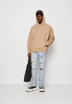 YOURTURN Unisex - Zip-Up Sweatshirt - Tan -Yourturn Online Shop 7ff36c2cb3734ed9857998cf0606be33