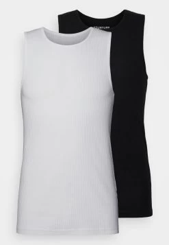 YOURTURN Slim Fit Ribbed Tank Unisex 2 Pack- Top - White/Black -Yourturn Online Shop 9bef1e2c291b408494d2cd2eeb9b8cc1