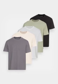 YOURTURN Unisex 5 Pack - Basic T-Shirt - Dark Grey/White/Beige 14 YOURTURN Unisex 5 Pack - Basic T-Shirt - Dark Grey/White/Beige -Yourturn Online Shop ad4b65fc9a1a4ee292e39d99f7fd81fb