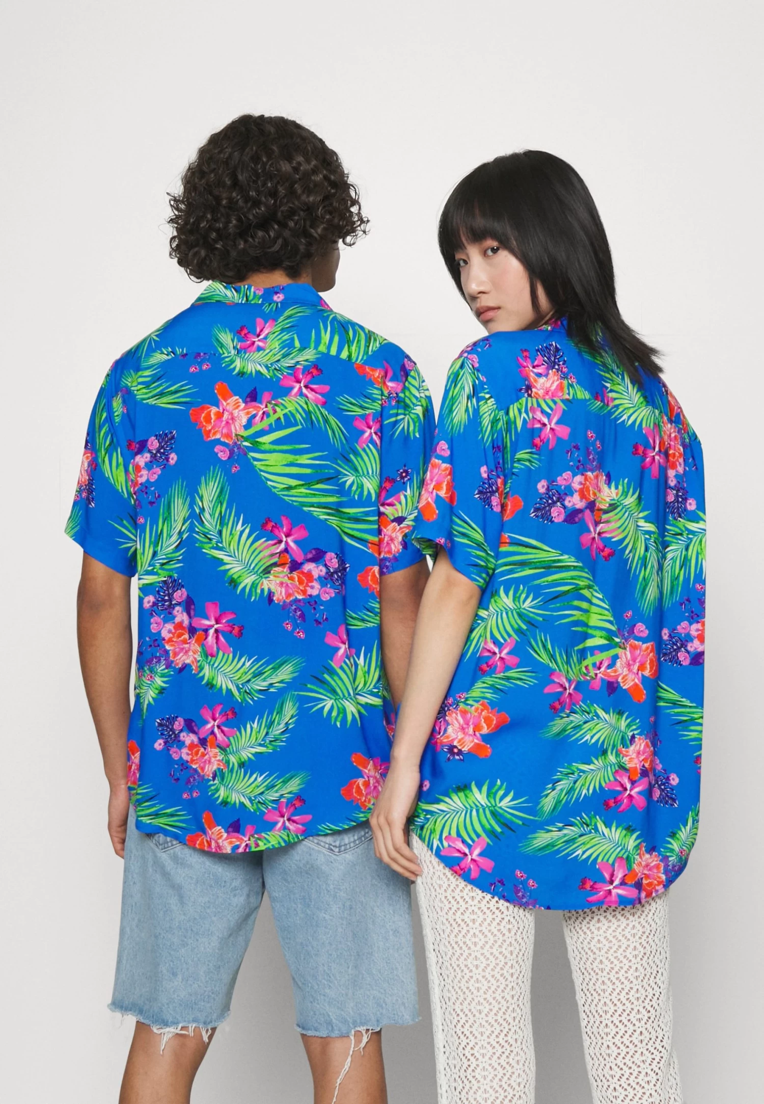 YOURTURN Unisex - Button-Down Blouse - Blue 5 YOURTURN Unisex - Button-Down Blouse - Blue - Image 3