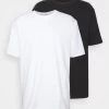 YOURTURN 2 Pack Unisex - Basic T-Shirt - Black/White