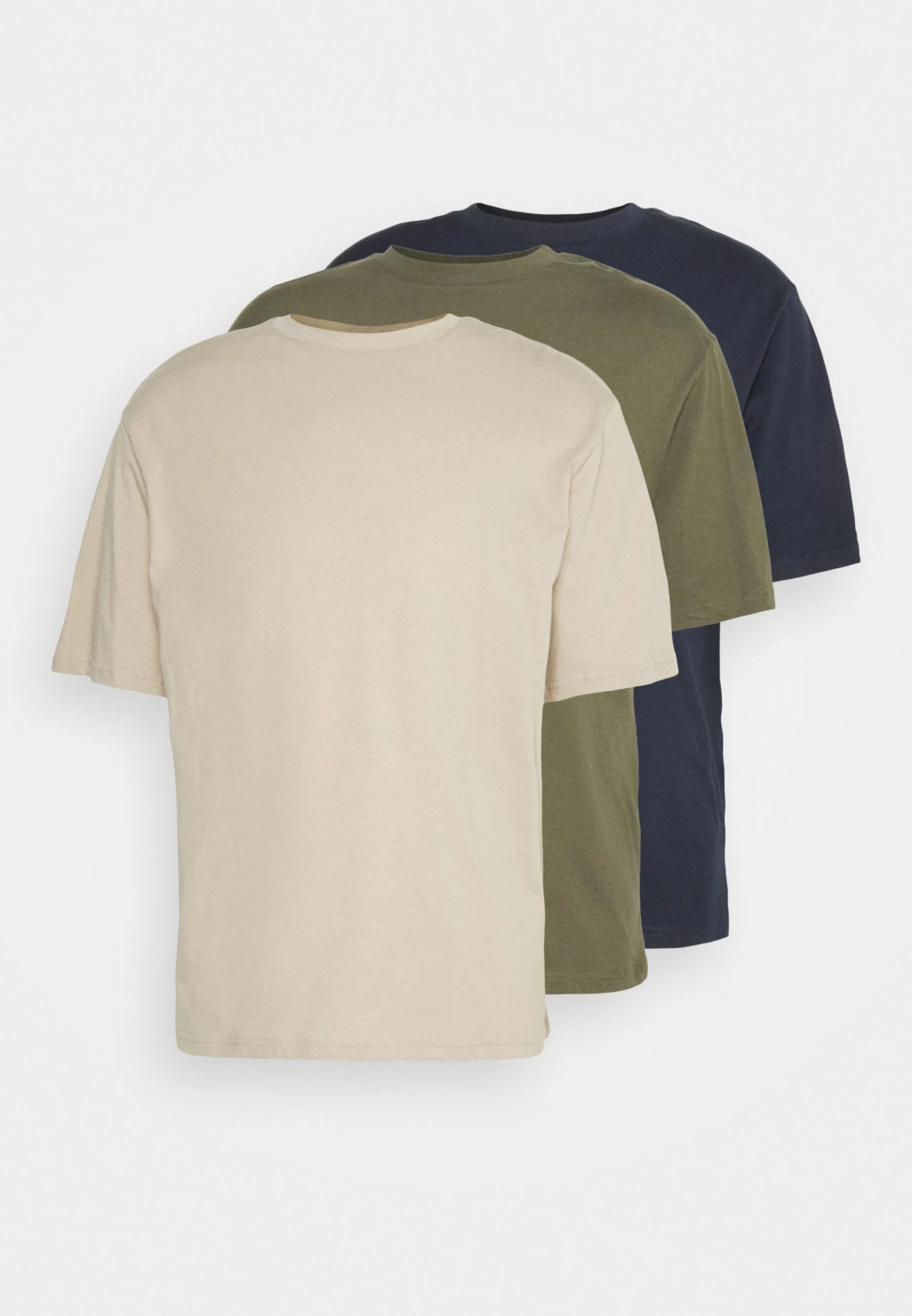 YOURTURN 3Pack Unisex - Basic T-Shirt - Olive, Beige, Dark Blue 9 YOURTURN 3Pack Unisex - Basic T-Shirt - Olive, Beige, Dark Blue - Image 7