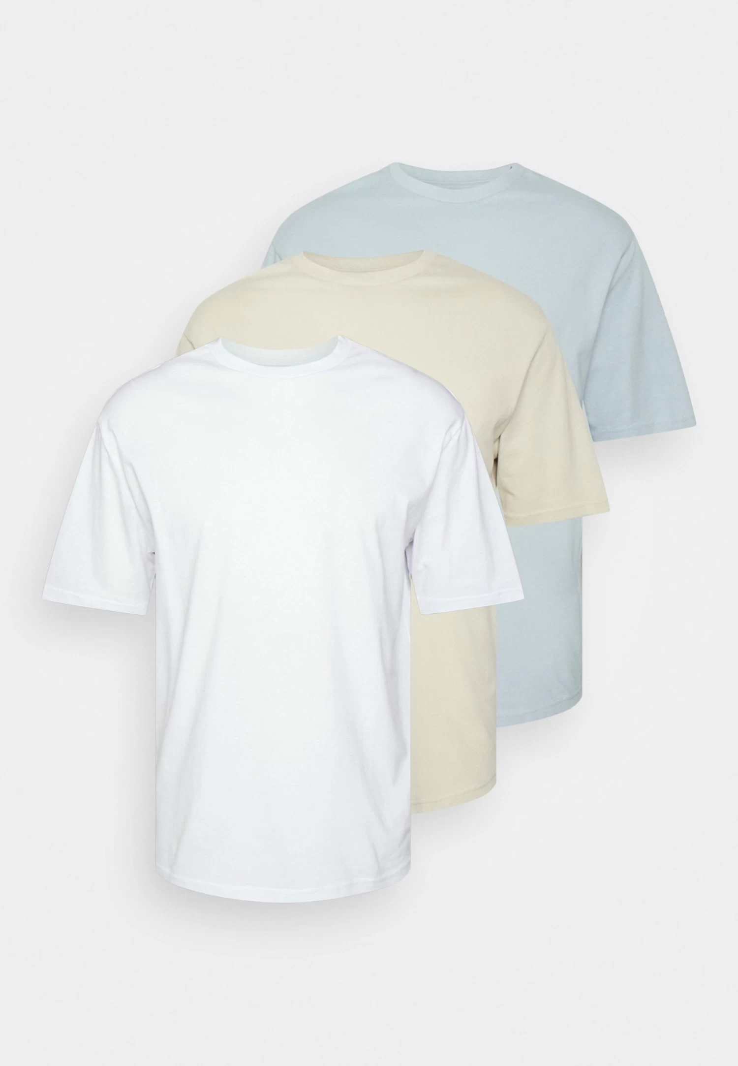 YOURTURN 3Pack Unisex - Basic T-Shirt - White/Off-White/Light Blue 3 YOURTURN 3Pack Unisex - Basic T-Shirt - White/Off-White/Light Blue