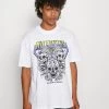 YOURTURN Rule Skull Graphic Tee Unisex - Print T-Shirt - White -Yourturn Online Shop dcabe2eb130841cda4df71dd70c3393d