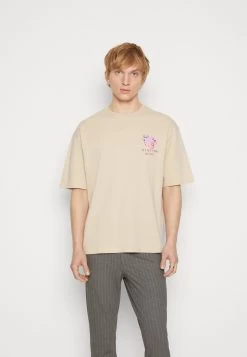 YOURTURN Graphic Tee Unisex - Print T-Shirt - Beige