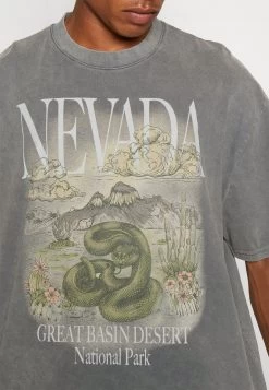 YOURTURN Nevada Wash Graphic Tee Washed - Print T-Shirt - Charcoal 11 YOURTURN Nevada Wash Graphic Tee Washed - Print T-Shirt - Charcoal -Yourturn Online Shop e829ada2811949e7b41756f8833b261a
