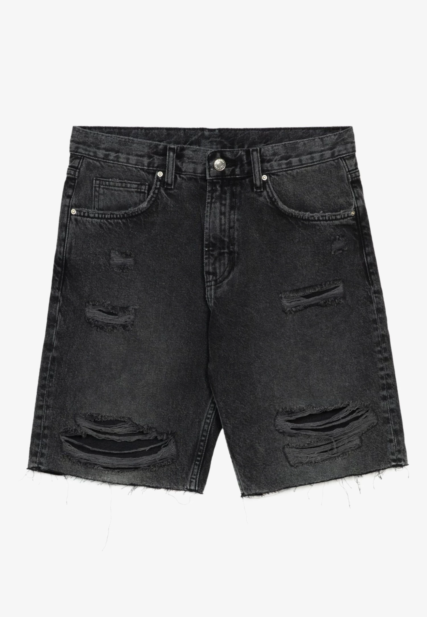 YOURTURN Unisex - Denim Shorts - Black 5 YOURTURN Unisex - Denim Shorts - Black - Image 4