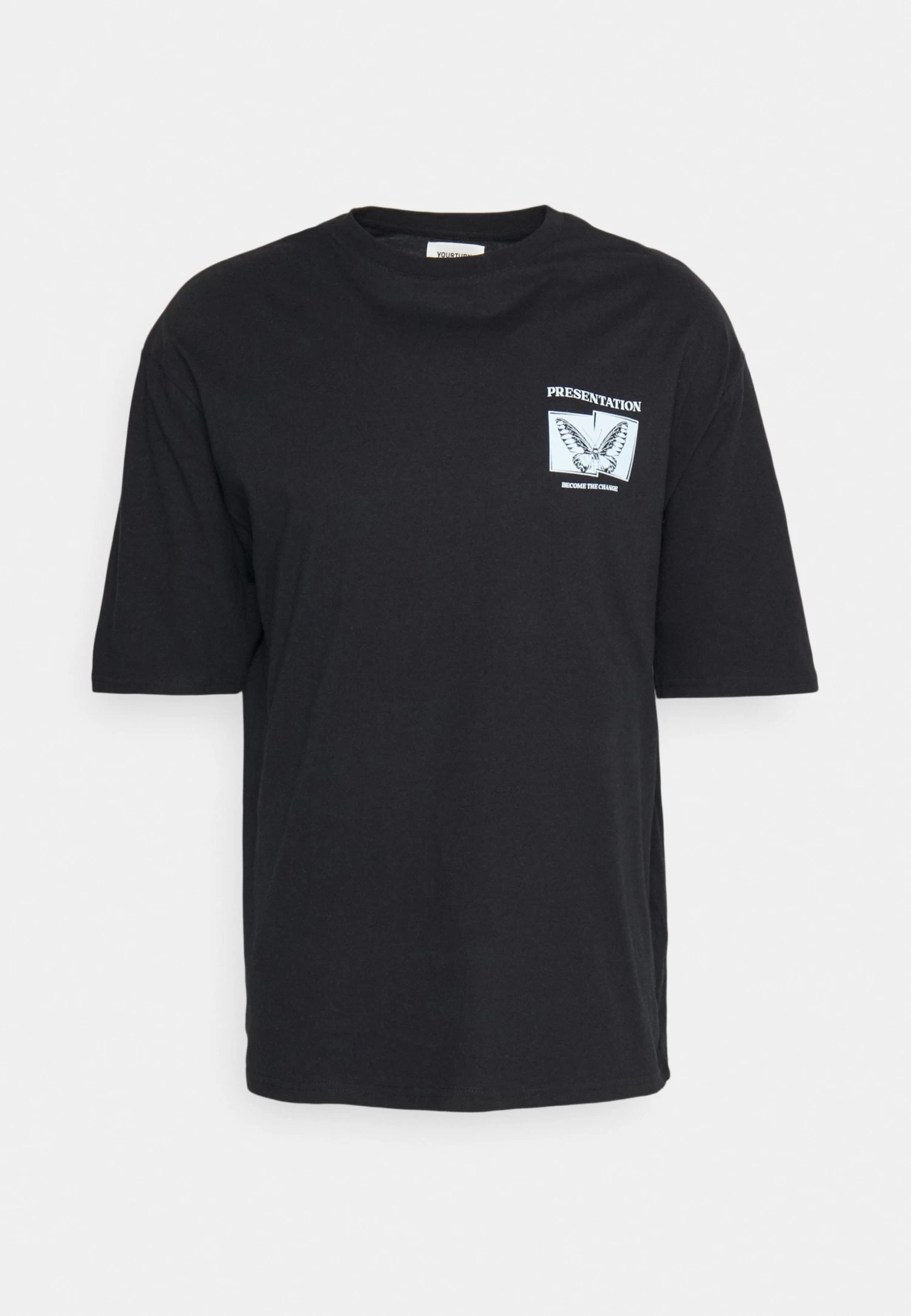 YOURTURN Print T-Shirt - Black 6 YOURTURN Print T-Shirt - Black - Image 4